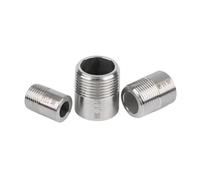 1pc 304 Stainless Steel High Pressure Straight Hexagonal Connector 1/8 1/4 3/8 1/2 3/4 BSP Female Thread Pipe Fittings (DN32 1-1I4,BSPT) Plumbing Fittings