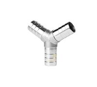 1pc 304 Stainless Steel Hose Y Type Tail Barb Connectors Hose Barb Equal Reducing Pipe Fitting Pagoda Connector(Y Type OD 10mm)