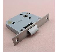 1pc 304 Stainless Steel Mortice Deadlock - 55mm Backset Single Bolt Slanting Tongue for Wood & Steel Doors