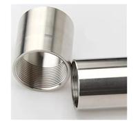 1pc 304 Stainless Steel Pipe Fittings DN8-DN100 Inner Wire Joint Double-End Internal Thread Straight Water Pipe Accessories(DN8)