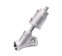 1pc 304 Stainless Steel Pneumatic Angle Valve high-Performance steam Thread JZF 1/2 "3/4" 1 steam Gas Oil Water(B-Style DN32)