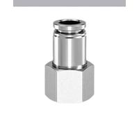 1pc 304 Stainless Steel Pneumatic Hose Fitting PC PCF PL PLF PB Air Tube Connector 1/8 1/4 3/8 1/2 BSP Quick Release Pipe Fittings(4-M5 (4mm-M5),PCF)
