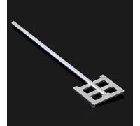 1pc 304 Stainless Steel Stirring Paddle with Leaf-Width Square Blade for Laboratory Mixing and Dispersion(100x8x400mm)