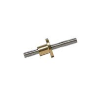 1pc 304 Stainless Steel T10 Lead Screw 14mm with Brass Nut for 3D Printers and Linear Guides(350mm with Nut)