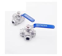 1pc 304 Stainless Steel Three-Way Ball L Type T Type 1/4" 3/8" 1/2" 3/4" 1" DN8 DN10 DN15 DN20 DN25 Female Thread(T Type,DN50)