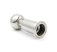 1pc 304 Stainless Steel Tri Clamp Cleaning Ball - 360-Degree Rotary Spray Fitting for Tank Cleaning in Pharmaceutical(1 in)