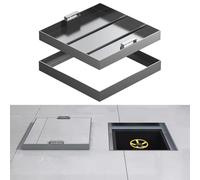1pc 304ss Recessed Manhole Cover with Concealed Handle - Invisible Block Paving Lid for Pedestrian and Vehicle Use(30x30x5cm)