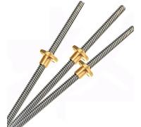 1pc 304ss T20 Trapezoidal Lead Screw with Copper Nut for 3D Printers - 100mm to 1000mm Length(200mm)
