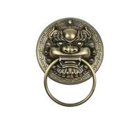 1pc 30CM Large Cast Door Knocker Ring Pull Vintage Brass Handle Solid Wood Knock for Entry(300MM Bronze color1)