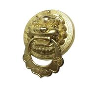 1pc 30CM Large Cast Door Knocker Ring Pull Vintage Brass Handle Solid Wood Knock for Entry(300MM Copper Color)