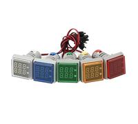 1pc 31.3 * 31.3 Square Head Plastic Time Meter AC220V-380V Industrial Digital Display Time Meter LED Illuminate(Red)