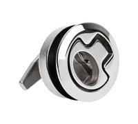 1pc 316 Stainless Steel 2" Boat Waterproof Turning Lock Flush Pull Lift Handle Yacht Hatch Cabinet Turning Lock Hatch Latch