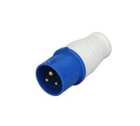 1pc 32A 3Pin 2P+E IP44 Waterproof Industrial Electrical Connector Plug Socket - Power Connecting for Harsh Environments(Army green)