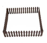 1Pc 35 Inches Brown Mini Fairy Garden Fence, Micro Landscape Miniature Ornaments for Dollhouse, Crafts, Diorama Project, Plant Pot DIY