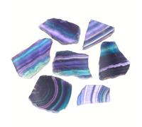 1pc 350-450g Fluorite Slices Spiritual Home Decor and Balance with Photo Props