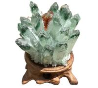 1pc 350-450g Rare Beautiful Green Ghost Phantom Quartz Crystal Cluster