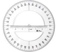 1Pc 360 Degree Protractor Round Ruler Gauge Angular Drafting Tools Circle Protractor for School Education Office Classroom 6 Inch, Protractors, Math Geometry Set