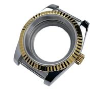 1PC 39mm NH35 Case DJ2T Fluted Bezel Yellow Gold Sapphire Glass SK Mod DJ Modification Parts Fit NH35/36 Steel Watch(Lazurite,Glock Clasp)