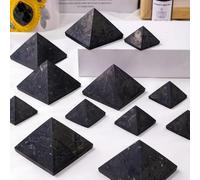 1pc 3cm Pyramid Gemstone Raw Crystal Crafts Black Decoratio Gemstone Stone