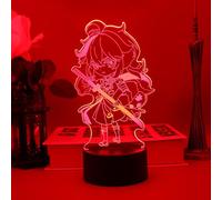 1PC 3D Anime Illusion Night Light Genshin Impact Table Lamps Anime Game Character Kids Gift (Style 3)