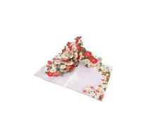 1PC 3D Pop-Up Rose Birthday Greeting Card - Perfect For Weddings 3D Pop Up Invitation Card(Color 1)