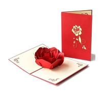 1PC 3D Pop-Up Rose Birthday Greeting Card - Perfect For Weddings 3D Pop Up Invitation Card(Color 4)
