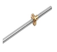 1pc 3D Printers Parts T8 Lead Screw Left Rhread 100-600mm 8mm Trapezoidal Screws Copper Nuts Leadscrew Part 200 300 400mm(Lead 8mm,200mm)