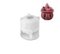 1PC 3D Skull Silicone Candle Molds DIY Ghost Head Crafts Gypsum Crystal Resin Soap Making Mold for Halloween Party Decoration Gifts