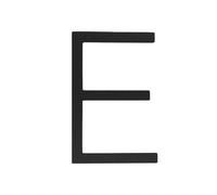 1pc 3Inch/7.6cm Black Stainless Steel House Number Self Adhesive Numbers Address Sign 0-9 Letters A-Z Letter Modern Door Plates(E)