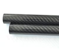 1pc 3K Gloss Carbon Fiber Tube 30mm x 28mm x 1m,Durable Roll-Wrapped Structural Pipe for Industrial Applications