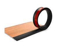 1pc 3metersX3.5cm Carpet to Tile Floor Transition Strip Self Adhesive Resistant Edging Trim Cuttable Threshold Cover Suitable for Connecting Floor Gaps(Black)