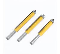 1pc 3pc 4pc Set 8mm Shank Long Blade Flush Trim Router Bit with Bearing for Wood Template Pattern Bit Milling Cutter Router Bit Set for Wood Planer(4pcs set1)