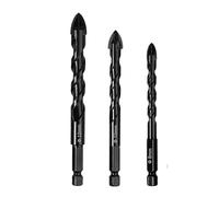 1PC/3PCS/4PCS/7PCS Drill Bit Glass Concrete Drill Bit Masonry Drill Bits For Brick Plastic And Wood Hex Shank Tip Drilling Tools(3PCS2)