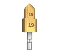 1PC/3PCS Lifting Stepped Drill Bit HSS Step Drill Head Hex Shank Hole Opener Core Drill Bits For Water Pipe Reaming(1PCS 15-19)