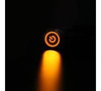 1PC 3V 6V 12V 24V 48V 110V 220V 4 Pin 12mm Led Light Oxidation Black Symbol Metal Push Button Momentary Switch(YELLOW,6V)