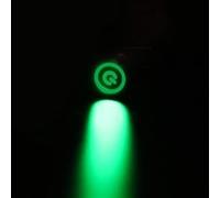 1PC 3V 6V 12V 24V 48V 110V 220V 4 Pin 12mm Led Light Oxidation Black Symbol Metal Push Button Momentary Switch(Green,6V)