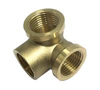 1Pc 3Way Female Full Brass Thread Connector Adapter Fitting DN15 Wall Corner