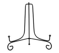 1pc 4" - 12" Iron Easel Classic Display Stand with Light Frosting Bowl Plate Photo Frame Book Artwor Black Home Decoration (8 inch)