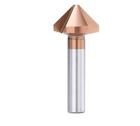 1pc 4.5-50mm Chamfering Cutter 3 Flute HSS 6542 Countersink Drill Bit Wood Metal Hole Drilling Tool 90 Degees(Bronze 8.3mm)