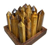 1pc 4-5cm Yellow Tiger Eye Stone Tower Polished Stone Tower
