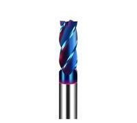 1pc 4 Flutes HRC65 Carbide End Mill 2 5 6 8 10 12mm Milling Cutter Alloy Coating Tungsten Steel Cutting Tool CNC Maching Mills(3.5X4DX50L-4F)