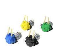 1pc 4-in-Pack Micro Peristaltic Pump 12V/24V Motor Low Flow Dosing Pump with Blue Color, Silicone/BPT Tubing