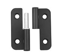 1Pc 4 Inch Electrophoretic Black Electric Box Door Detachable Hinge 100MM Load-Bearing 180 Degree 3mm Thick Hinges(Left Direction)