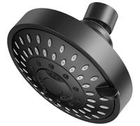 1pc 4-Inch Shower Head with 5 Modes - Multi-Functional, Wall-Mounted, Round Design for Enhanced Bathing Experience(Black)