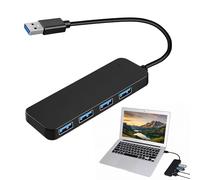 1Pc 4-Port USB 3.0 Data Hub, Plug and Play Ultra-Slim 5Gbps USB-C OTG Hub with 20 cm Extended Cable, For MacBook, Mac Pro, Mac mini, iMac, Surface Pro, XPS, PC, Flash Drive, Mobile HDD