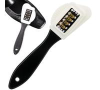 1PC 4-Sided Suede & Nubuck Shoe Brush - Dual Bristle (Brass & Nylon) Cleaning Brush for Leather Boots, Sneakers & Shoes