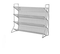 1PC 4-Tier Spice Rack Free standing Metal Kitchen Shelf Free Standing Counter Spice Organiser Metal Seasoning Bottle Organizer for Kitchen Countertop Cupboard Pantry (Silver)