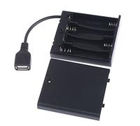 1PC 4 X AA USB Battery Box Fit For 5V LED Strip Lights USB Mini Power Supply