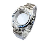 1pc 40.5mm Watch Strap Case Fit NH35 NH36 NH34 Movement 28.5mm-29mm Dial Sapphire Glass Waterproof(WHITE)