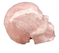 1PC 400-450g Rose Crystal Gems Quartz Skull Gifts Decorations